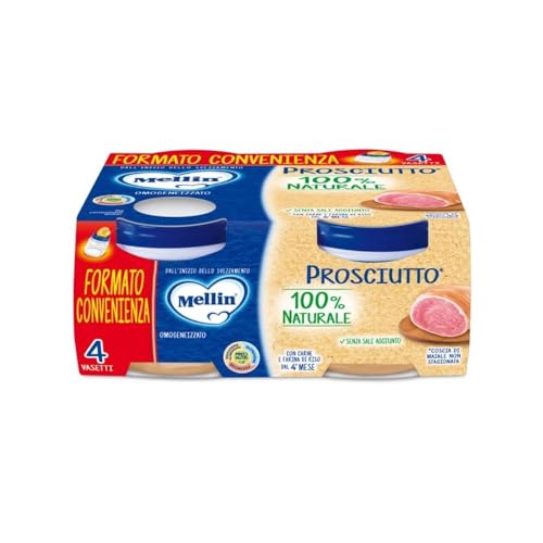 Mellin Omogeneizzato Prosciutto 4 Vasetti Da 80 g