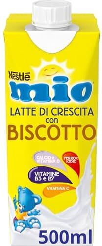 Mitac Latte di Crescita con Biscotto Liquido, 12 Brick da 500 ml (6 L)