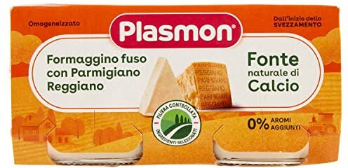 Plasmon Formaggino Fuso e Parmigiano Reggiano Omogeneizzato, 2 x 80g