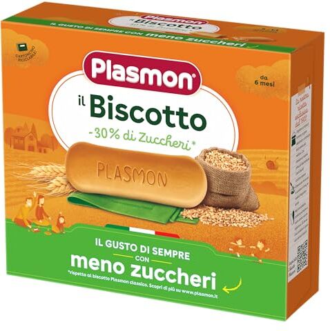 Plasmon il Biscotto -30% Zuccheri 320 g, 100% Grano Italiano Selezionato, dai 6 Mesi