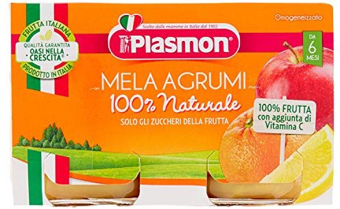 Plasmon Omogeneizzato Mela con Agrumi 2x104g