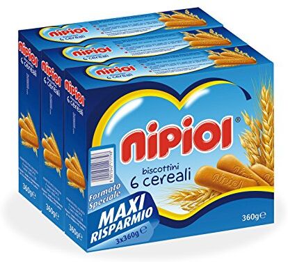 Nipiol BISCOTTO 6 CEREALI 1,080KG [PACCO DA 3X360g]