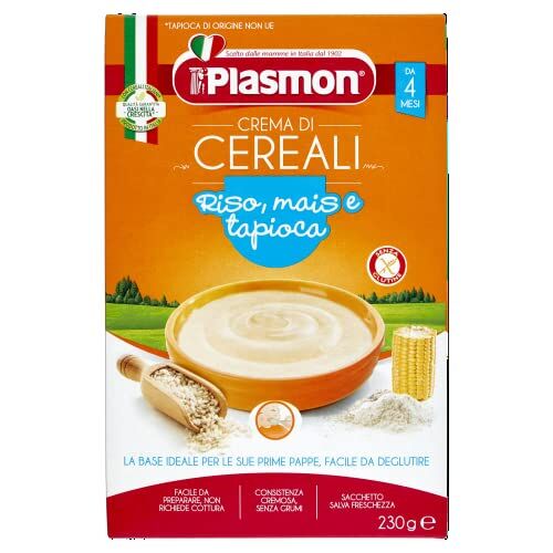 Plasmon Crema di Cereali Riso, Mais, Tapioca 230 g, 6 Confezioni