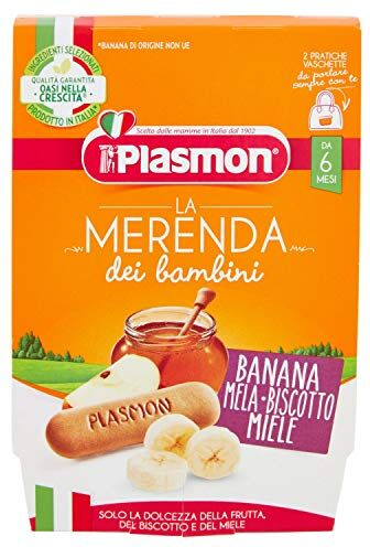 Plasmon Merenda Banana Mela Biscotto e Miele 2x120g