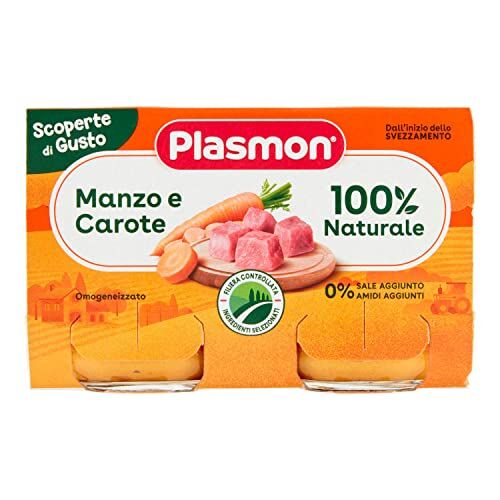 Plasmon Omogeneizzato Manzo Carote G60x2, 120g