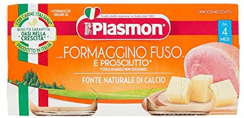 Plasmon Omogeneizzato Formaggino e Prosciutto, 2 x 80g