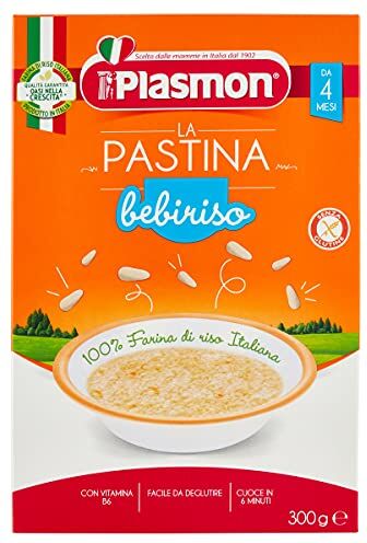 Plasmon La Pastina Bebiriso 300g 12 Box Con Farina di riso 100% Italiano, piccolissima e facile da deglutire