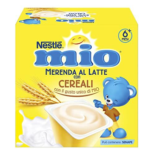 Mitac Merenda al Latte Cereali, da 6 Mesi, 6 Confezioni da 4 Vasetti, 24 Vasetti