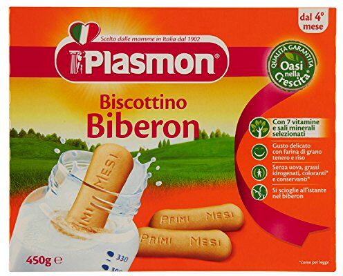 Plasmon il Biscottino Biberon 600g senza uova, si scioglie all'istante nel biberon