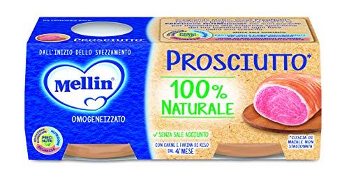 Mellin Omogeneizzato di Prosciutto 100% Naturale – 24 Vasetti da 80 gr