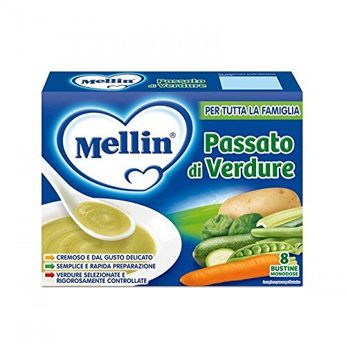 Mellin Passato di Verdure, Confezione da 8 Bustine, 624g