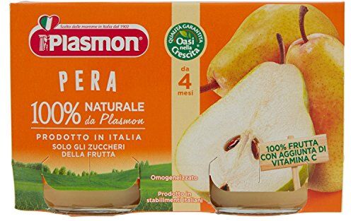 Plasmon Oasi nella crescita, Omogeneizzato Pera, dal 4 mese 6 confezioni da 2 pezzi da 104 g [12 pezzi, 1248 g]