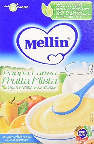 Mellin Pappa Lattea Frutta Mista 3 Confezioni da 250 gr