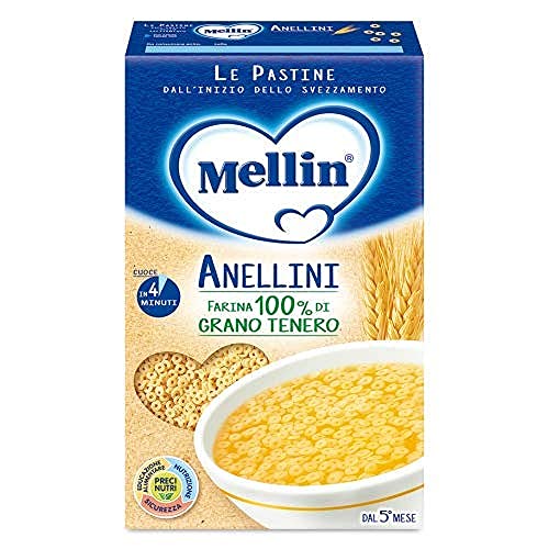 Mellin Pastina Anellini, Con Farina Di Grano Tenero, 12 Confezioni Da 320 Gr