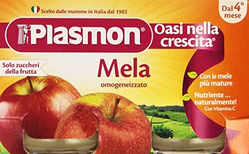 Plasmon Omogeneizzato Mela 12 confezioni da 2 pezzi da 104 g [24 pezzi, 2496 g]