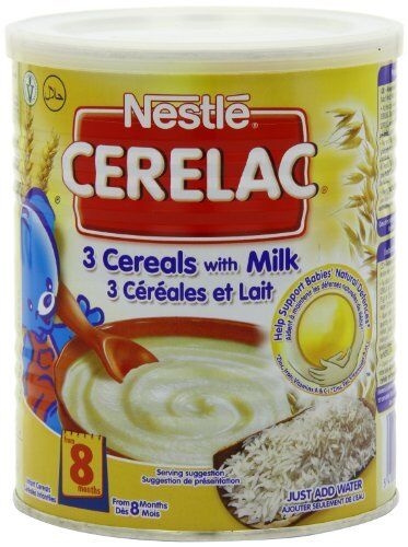Nestlé Nestle cerelac 3 Cereals with Milk, 400 gram Can (Pack of 4)