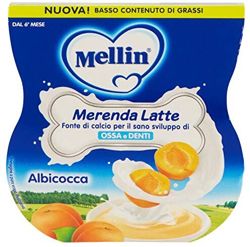 Mellin Merenda Latte Gusto Albicocca 2x100g