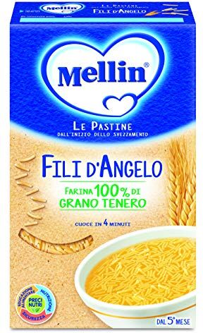 Mellin Pastina Fili D'Angelo Con Farina Di Grano Tenero, 320 g, Confezione da 12