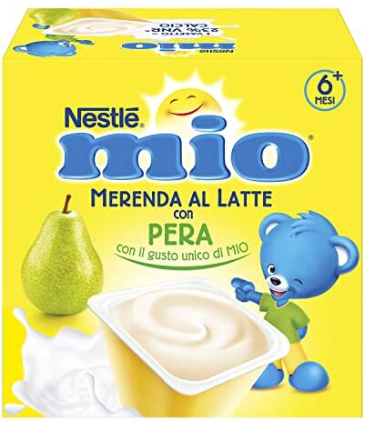 Mitac Merenda al Latte Pera, 24 Vasetti da 100g (2,4kg)