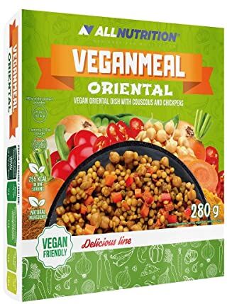 ALLNUTRITION VEGANMEAL Sano Piatto Pronto Veloce Facile Da Preparare Lunga Durata Senza Conservanti Senza Refrigerazione Gustoso Ripieno Adatto A Basso Contenuto Calorico Orientale