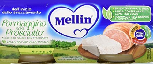 Mellin Baby Formaggino con Prosciutto, 2 x 80g