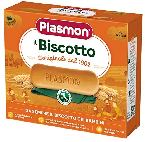 Plasmon il Biscotto 320g 6 Box 100% grano italiano selezionato, si scioglie in bocca e nel latte