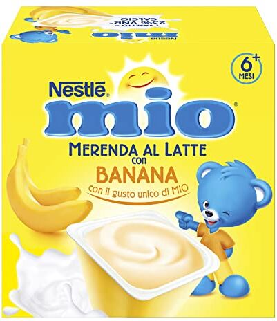 Mitac Merenda al Latte Banana, 24 Vasetti da 100g (2,4kg)