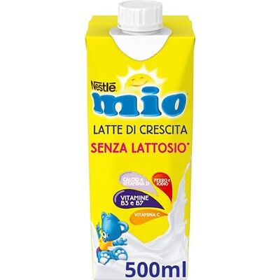 Nestlé MIO Latte di Crescita Senza Lattosio Liquido, 12 Brick da 500ml (6L) Nestlé MIO Latte di Crescita Senza Lattosio Liquido, 12 Brick da 500ml (6L)