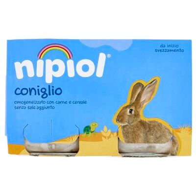 Nipiol Omogeneizzato Coniglio 2x120g (12 Confezioni) Nipiol Omogeneizzato Coniglio 2x120g (12 Confezioni)