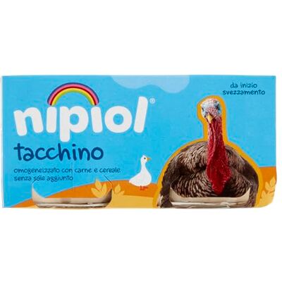 Nipiol Omogeneizzato Tacchino 2x80g (12 Confezioni) Nipiol Omogeneizzato Tacchino 2x80g (12 Confezioni)