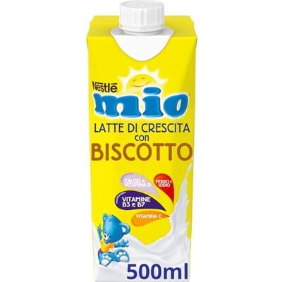 Nestlé MIO Latte di Crescita con Biscotto Liquido, 12 Brick da 500ml (6L) Nestlé MIO Latte di Crescita con Biscotto Liquido, 12 Brick da 500ml (6L)