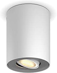 Philips White Ambiance Pillar, Estensione Faretto Led Smart per Kit Base Pillar, Lampadina GU10 Inclusa, Bluetooh, 5.5 W, Bianco