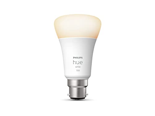 Philips Lampadina LED intelligente singola bianca [tappo a baionetta B22] – 1100 lumen (equivalente a 75 W), funziona con Alexa, Google Assistant e Apple Homekit (confezione da 1), 1 pezzo