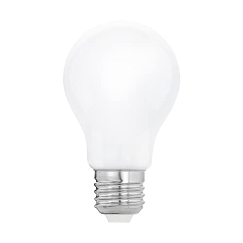 Eglo E27 LED, lampadina opalina, 4 Watt (equivalente a 40 Watt), 470 lumen, luce bianco caldo, 2700k, lampadina A60, Ø 6 cm