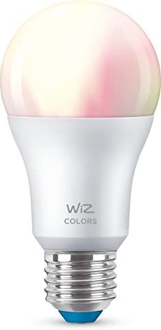 WiZ Lampadina Smart WiFi, Luce Bianca o Colorata Dimmerabile, E27, 8.5W, Controllo tramite app o Controllo Vocale (Alexa, Apple HomeKit, Google Home)