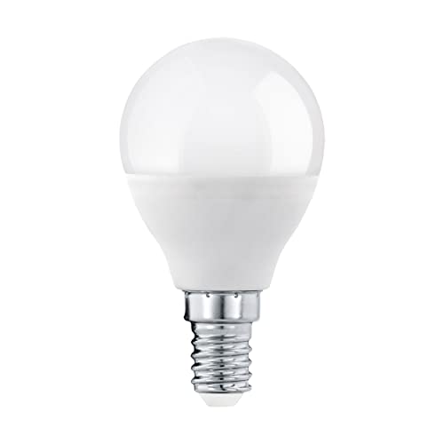 Eglo E14 LED dimmerabile, lampadina 5,5 Watt (equivalente a 40 Watt), 470 Lumen, 3000 Kelvin, lampadina bianco caldo, lampadina bianco opale, P45, Ø 4,5 cm