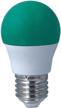 LEDLUX Lampadina Led E27 Colorato, 4W=35W 220V, Forma Globo Ø45mm, Per Decorazione Feste (1, Verde)