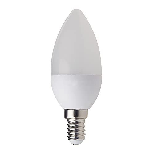 Velamp Lampadina SMD LED, Oliva C37, 6W/470lm, base E14, 3000K