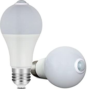 LEDLUX Lampadina Led E27 con Sensore di Movimento, 220V 12W 1050 Lumen (2, Bianco Caldo 3000K)