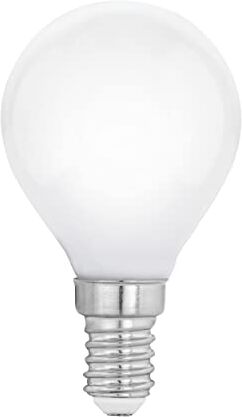 Eglo E14 LED, lampadina opalina a forma di goccia, 4 Watt (equivalente a 40 Watt), 470 lumen, luce bianca calda, 2700k, lampadina P45, Ø 4,5 cm