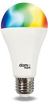 Beghelli Lampadina LED E27 Alexa Smart GOCCIA 11W RGB-CCT WiFi, Compatibile con App, Domotica Facile, Regolazione Colori e Luce Calda/Fredda, Controllo Vocale per Google Assistant, 1 Unità, Bianco