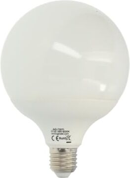 JANDEI Lampadina LED globo 270º, G120, filettatura E27, 18W (equivalente a 140W) 6000K, 1800 lumen (Bianco freddo)