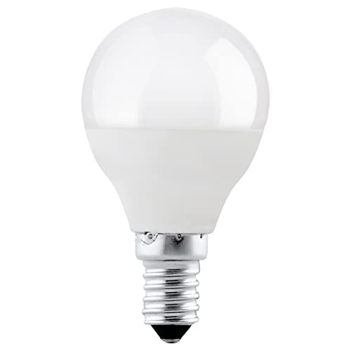 Eglo Led E14, lampadina, Led da 5 watt (equivalente a 40 watt), 470 lumen, E14 Led bianco caldo, 3000 Kelvin, lampadina Led P45, Ø 4,7 cm