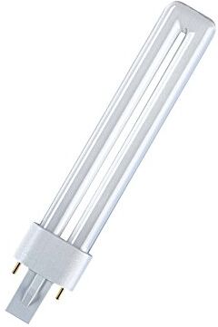 Osram Dulux S 11 W/830 Lampada Fluorescente Compatta, Bianco Caldo, 3000 Kelvin, compact fluorescent light (cfl), g23, tubolare