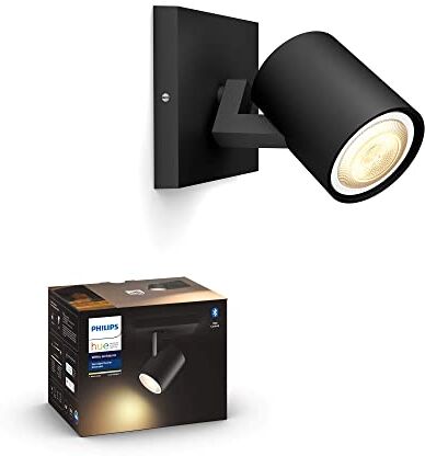 Philips White Ambiance Runner, Estensione Faretto Led Smart per Kit Base Runner, Lampadina GU10 Inclusa, Bluetooh, 5.5 W, Nero