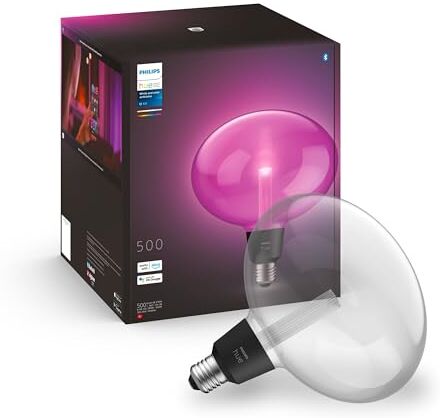 Philips White and Color Ambiance, Lampadina Smart, E27, Luce bianca e Colorata, 6,5W