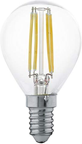 Eglo E14 LED, lampadina classica a forma di goccia, illuminazione retrò, 4 Watt (equivalente a 32 Watt), 350 lumen, luce bianco caldo, 2700k, lampadina Edison P45, Ø 4,5 cm