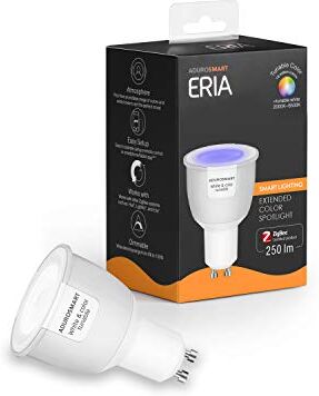 ERIA GU10 Smart LED Spotot, luce colorata e bianca, dimmerabile, equivalente da 35 W, compatibile con AduroSmart, SmartThings, Philips Hue e Alexa,