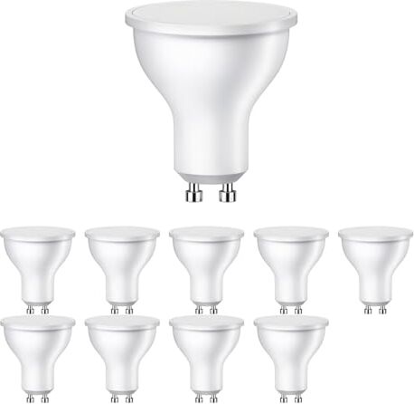 ledscom.de 10x GU10 LED, PAR16, bianco (4000 K), 7 W, 630lm, 103°, opaco