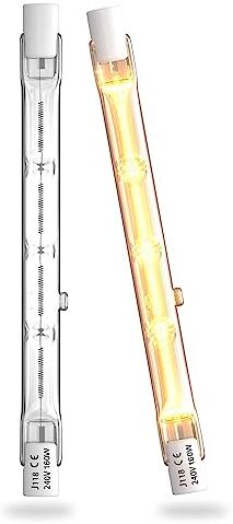 Bonlux R7S 118mm Lampadina Alogena 160W Bianco Caldo 2700K Dimmerabile 2000LM J118 Lampadine a Doppio Effetto Lineare 220-240V per Sicurezza, Illuminazione Paesaggistica (2 Pezzi)